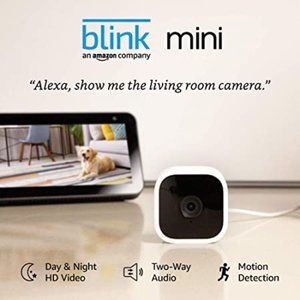 Compact indoor plug-in smart security camera, 1080 HD video, night vision